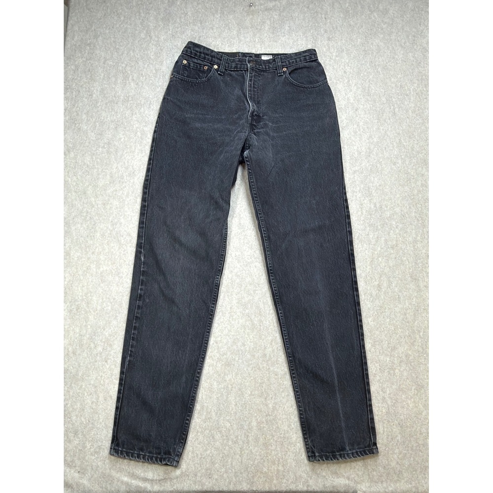 Levi's 550 Womens 13 L Relaxed Fit Tapered Leg Black Vintage 90s Grunge Jeans